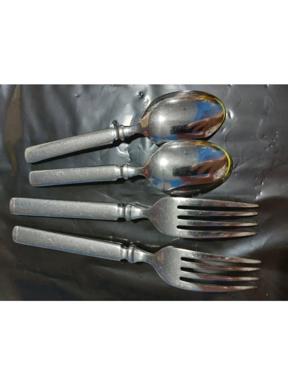Martha Stewart EMPIRE MSE Stainless Flatware 2 Forks & 2 Spoons Lot Of 4